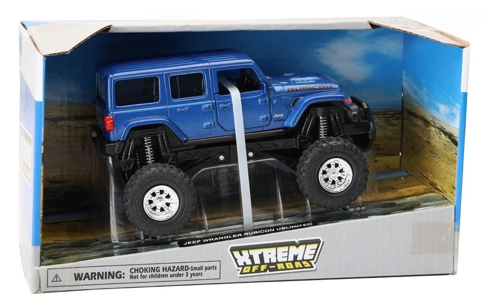 NEWRAY, JEEP Wrangler Rubicon Unlimited con sospensioni blu, 1/32,  NEW54496 - Immagine 1 di 1