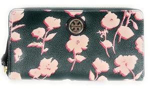 Tory Burch Kerrington englisch grün Sträuße umlaufender Reißverschluss kontinentales Armband neu mit Etikett - Bild 1 von 3