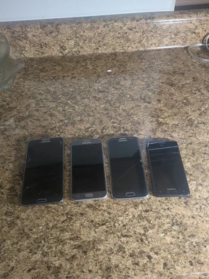 Lot of 4 Mixed Android Smartphones — NOT WORKING • UNTESTED • PARTS ONLY AS IS - Image 1 of 2