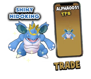 Pokemon Shiny Nidoking with Crown Registered Trade or Ultrafriends - Picture 1 of 1