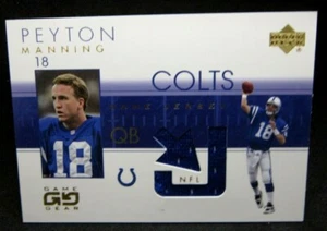 Peyton Manning 2001 Upper Deck Game Jersey Game-Used Blue Jersey Patch!Colts QB - Picture 1 of 2