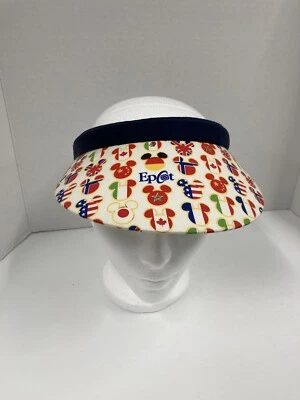 De colección Años 90 Walt Disney Mickey Mouse EPCOT Goofy's Hat Co Blanco Parasol Sombrero Foto 1 de 4