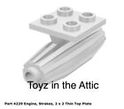Lego 1x 4229 White Engine, Strakes, 2 x 2 Thin Top Plate 6971 Space