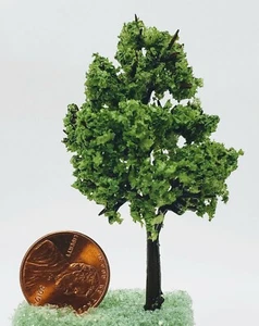 Dollhouse Miniature Handmade 2 1/2" Variegated Light Green Tree -- 1:48/O Scale - Picture 1 of 1