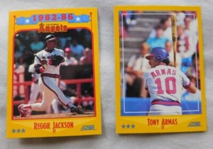1988 Score California Angels Baseball Card Pick one