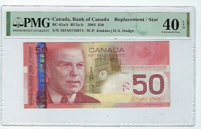 CANADA 2004 50 DOLLARS $50 BC-65aA Replacement PMG 40 EPQ - Image 1 of 2