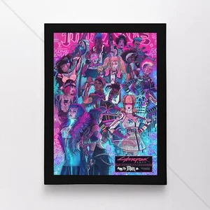 Cyberpunk 2077 Poster Canvas Night City Gangs The Mox Gaming Wall Art Print