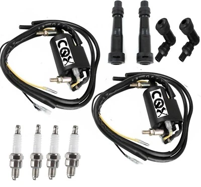 2x 12Volt 4 Ohm Dual Output Ignition Coil  Kawasaki KZ400, KZ440 KZ650 KZ1000 - Image 1 of 4