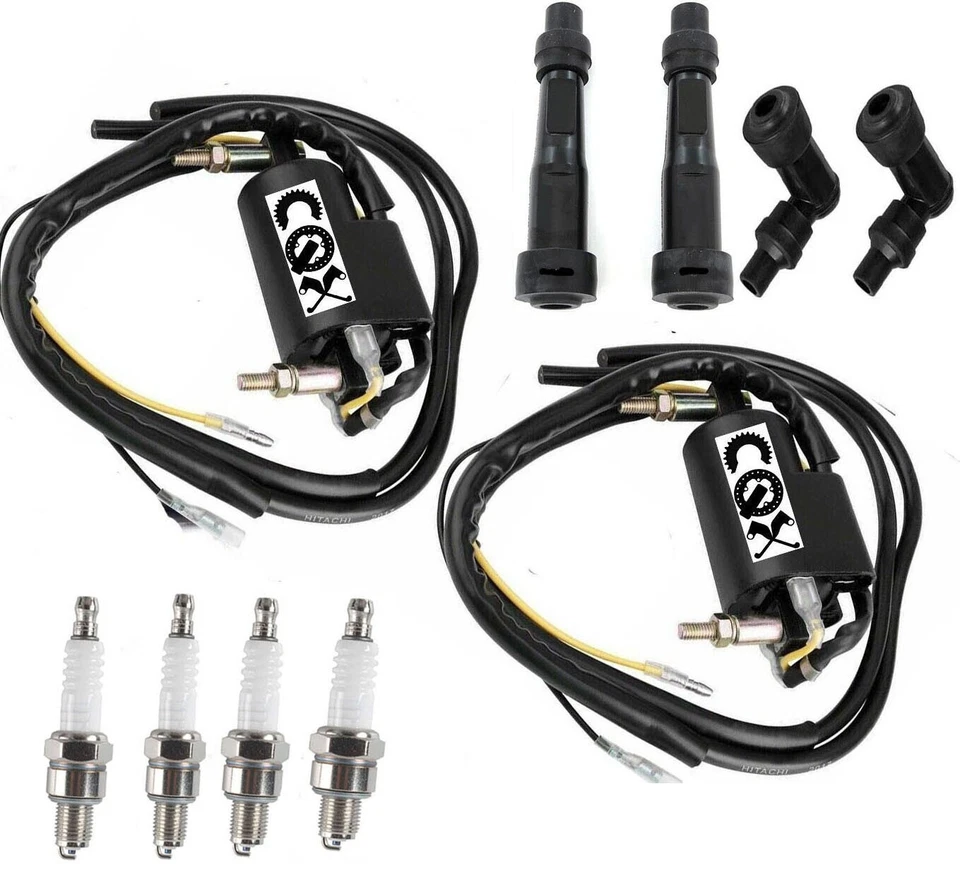 2x Bobina de encendido de doble salida 12 voltios 4 ohmios Kawasaki KZ400, KZ440 KZ650 KZ1000 Foto 1 de 4