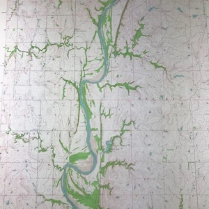 Mapa topográfico vintage 1963 Kaw City NW Oklahoma Kansas USGS - Imagen 1 de 8