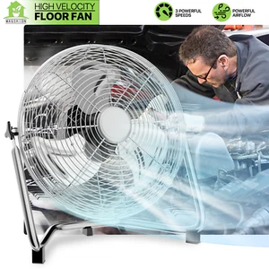 High Velocity 12" Floor Fan Portable Outdoor Indoor 3 Speeds Adjustable Tilt Fan - Picture 1 of 10