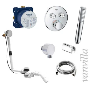 vanvilla Wannenset Handbrause mit Wannenarmatur Grohe Unterputz G30 poliert - Bild 1 von 5