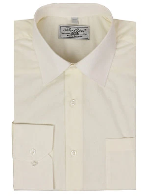Camisa de vestir Boltini Italia para hombre manga larga puño de barril liso Foto 1 de 2