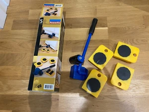 Powerfix Furniture Moving Set (150kg) - 1 x Lever Arm & 4 Transporter Wheels - Picture 1 of 2