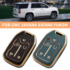 USA Car Key Case Cover Shell Remote Fob Protector For GMC Savana Sierra Yukon - Picture 1 of 15