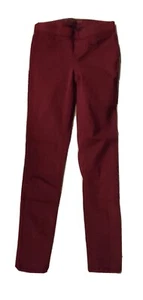 Women's No Boundaries Solid Maroon Elastic Comfy Skinny Jeggings Sz Xs (1) - Picture 1 of 9