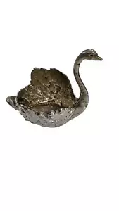Vintage Sterling Silver 925 Miniature Swan Figurine – Salt Holder or Decorative - Picture 1 of 6
