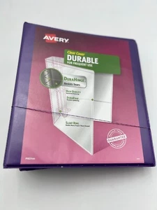 Avery Clear Cover Heavy Duty Binders Purple - NEW - Picture 1 of 2