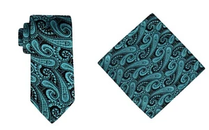 Men's Paisley Design Necktie Handkerchief Set For Suit or Tuxedo - Picture 1 of 73