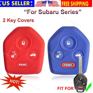 2 Silicone 3+1 Entry Remote Case Holder Protector Fob Cover for Subaru Smart Key - Picture 1 of 4