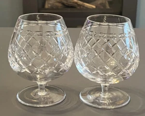 X2 TUDOR CUT CRYSTAL BRANDY GLASSES - Picture 1 of 3