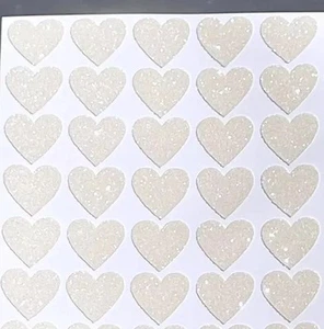 ¡Pegatinas corazón blanco/marfil brillo! - 1/4" a 3 pulgadas - ¡Lindo y brillante! - Imagen 1 de 4