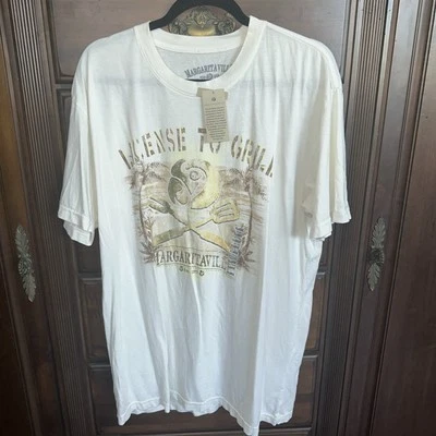 Margaritaville Size XL Printed Tshirt Cotton White NWT - Image 1 of 4