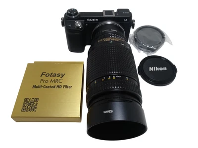 Sony E-mount adapted NIKON 70-300 mm F/4-5.6 ED Telephoto Zoom Lens. - Image 1 of 4