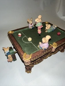 Enesco Mice Playing Pool Animated Music Box Tested “That’s What Friends Are For” - Picture 1 of 11