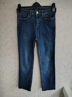 Marks and Spencer Per Una Women's Blue Straight Jean UK10 Short W28in L27in Good - Image 1 of 4