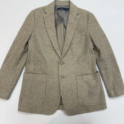 Polo Ralph Lauren Blazer Sport пальто женщин 6 шерсти шелк твид как бежевый EUC - Изображение 1 из 4