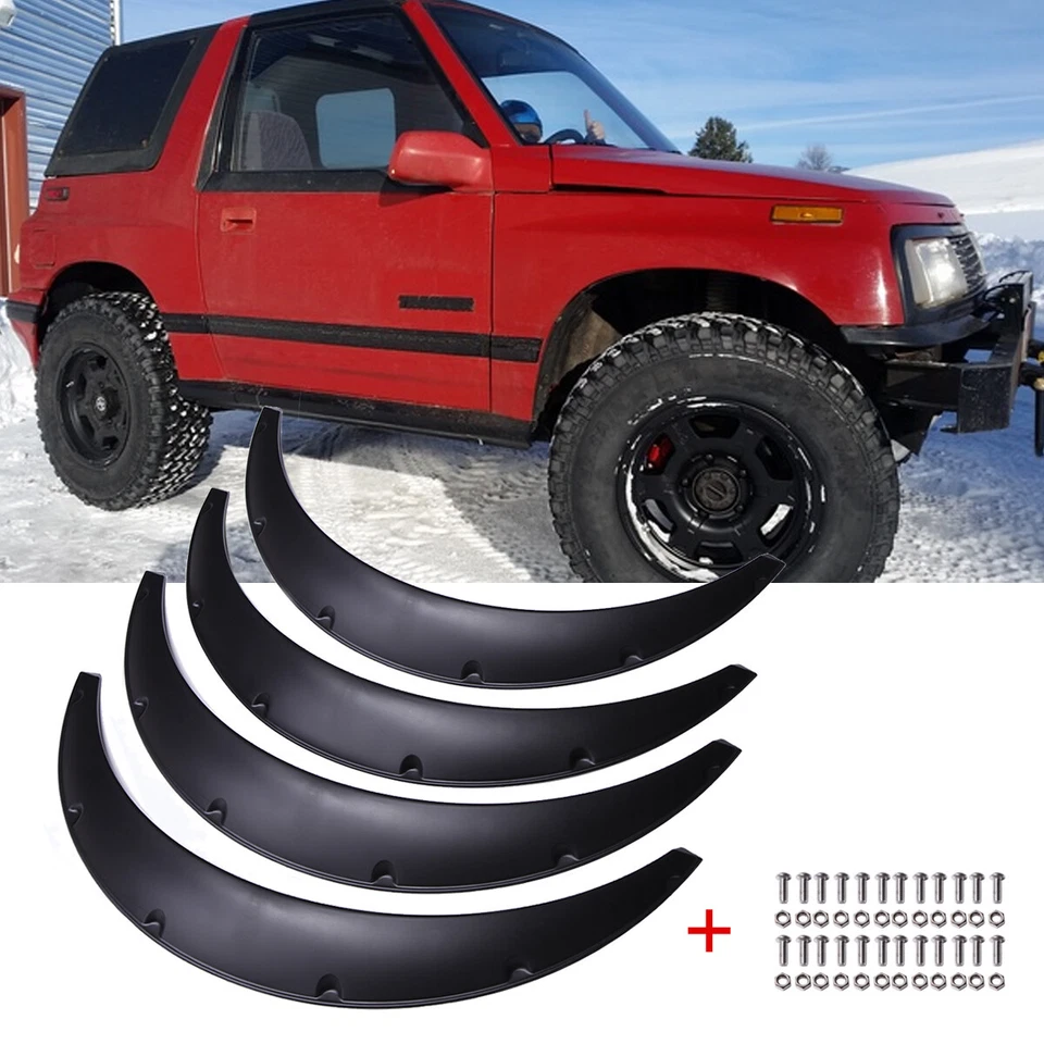 Para Geo Tracker 1989-1997 4.5" Guardabarros Llamaradas Arcos Rueda Kit Cuerpo Extra Ancho EE. UU. Foto 1 de 4