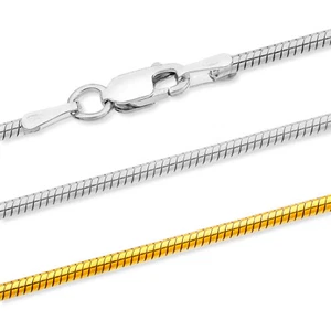 AURIORE Schlangenkette 1.5 mm - 40-75 cm - Vermeil Goldkette - Silberkette - Bild 1 von 9