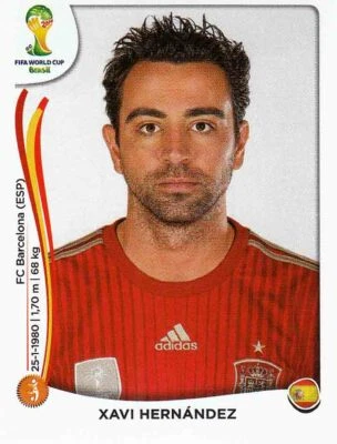 PANINI FUßBALL FIFA WM 2014 BASIL/BRASILIEN Panini Sticker World Cup 2014 No. 118 Xavi Hernandez Espana Image NEW World Cup