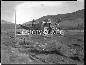 1930er Jahre Original Foto Negativ EIMERLINIE BAGDER IN BETRIEB Goldbergbau Kalifornien - Bild 1 von 5