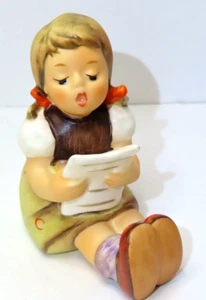 Hummel Goebel Porcelain Figurine #389 Girl Singing w/ Sheet Music 2.75" H - Picture 1 of 8