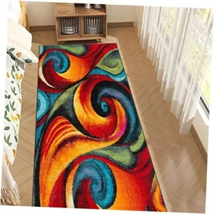 Abstract Rugs Modern Geometric Area Rug 23.6x59 inch(60*150cm) Multicolor 035 - Picture 1 of 8