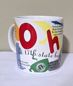 Starbucks Coffee Mug Ohio States of Bean Colorful Thailand 1997 Holds 20 oz - Picture 1 of 5