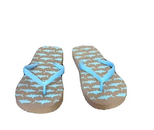 Shark Fish JUNGEN Gummi Flip Flops Sandalen Strandschuhe Sm. Med. Lg.  Neu mit Etikett - Bild 1 von 5