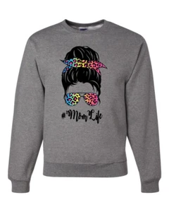 Sudadera Mom Life Cabello Desordenado Bandana Día de la Madre Hombres Mujeres - Imagen 1 de 11