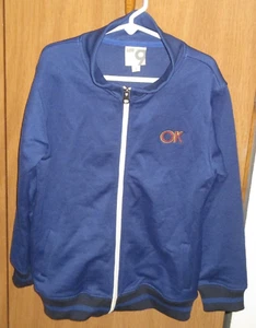Cotton On Kids 9 Blue Ribbed Collar Sleeves Full Zip Heavy Activewear Jacket - Picture 1 of 4
