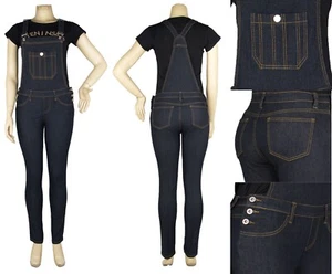 NWT Women Stretch Denim Jumpers denim black wash WG-95464 - Picture 1 of 1