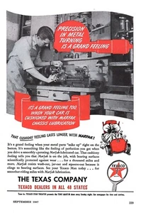 VINTAGE 1947 TEXACO ÖLDRUCK AD - Bild 1 von 1