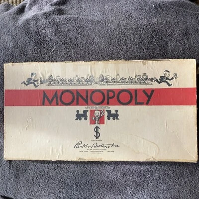 Vintage 1946 Monopoly Game  White Box Set by Parker Brothers INC - Image 1 of 4