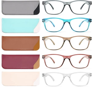 Reading Glasses Blue Light Blocking, Computer Glasses for Women Men, Fashion Squ - Picture 1 of 6