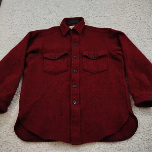 Vintage L.L. Camisa Bean Para Hombres Mediana Roja Lana Northwoods Camisa Chaqueta Chaqueta EE. UU. - Imagen 1 de 12