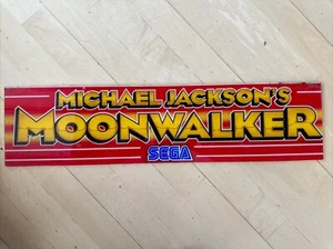 SEGA Michael Jackson’s Moonwalker Original Arcade Marquis 1990  - Picture 1 of 6