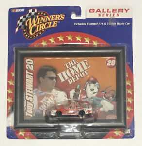 Winner's Circle Tony Stewart Framed Artwork & 1/64th Scale Car Home Depot NASCAR