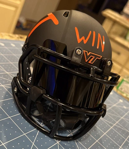 Virginia Tech Hokies Lunchpail Custom Riddell Speed Football Mini Helmet Cover