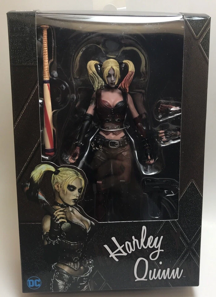 Figura de acción Harley Quinn 7" NECA Batman Arkham City Toys R Us exclusiva nueva Foto 1 de 4